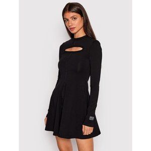 Versace Jeans Couture Black Cutout Front Mini Dress Size 8